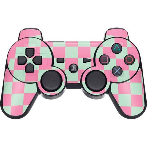 Watermelon Checkered PS3 Dual Shock wireless controller Skin