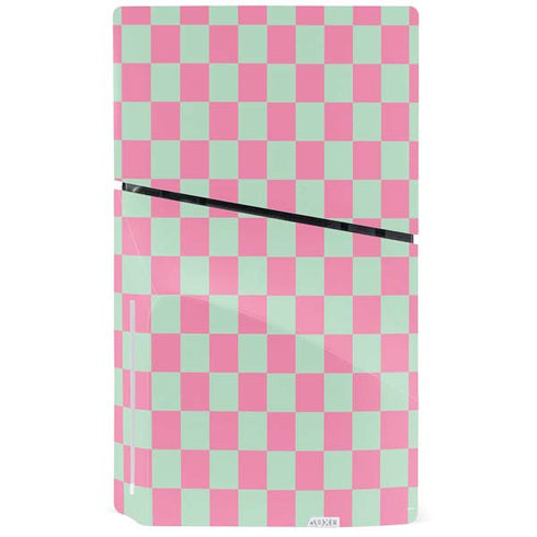 Watermelon Checkered PS5 Slim Disk Console Skin