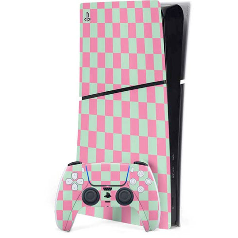 Watermelon Checkered PS5 Slim Digital Edition Bundle Skin