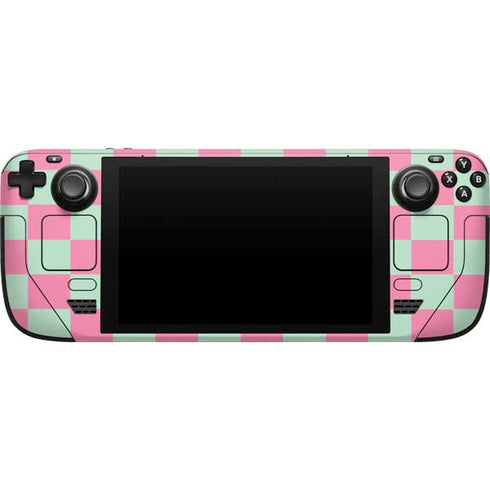 Watermelon Checkered Steam Deck Handheld Gaming Computer Skin