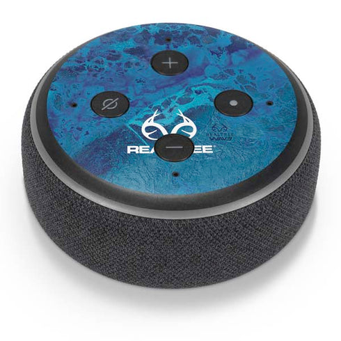RealTree WAV3 Blue Camo Amazon Echo Dot Skin