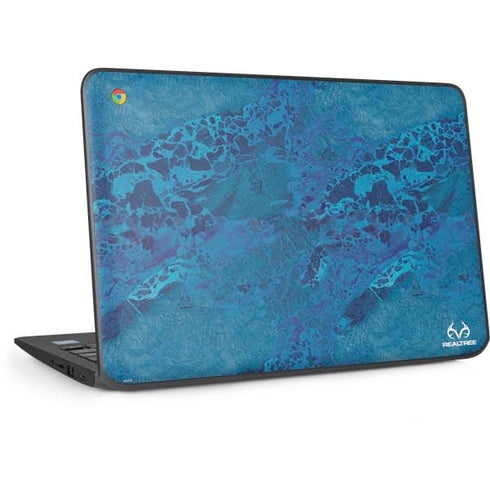 RealTree WAV3 Blue Camo HP Chromebook Skin
