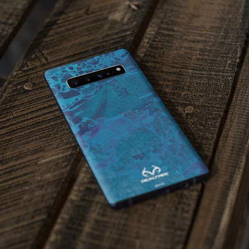 RealTree WAV3 Blue Camo Galaxy S10 Plus Skin