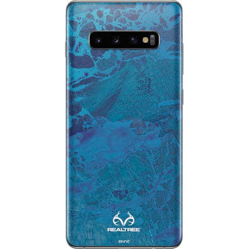 RealTree WAV3 Blue Camo Galaxy S10 Plus Skin