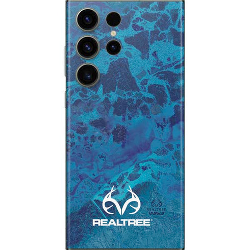 RealTree WAV3 Blue Camo Galaxy S23 Ultra Skin