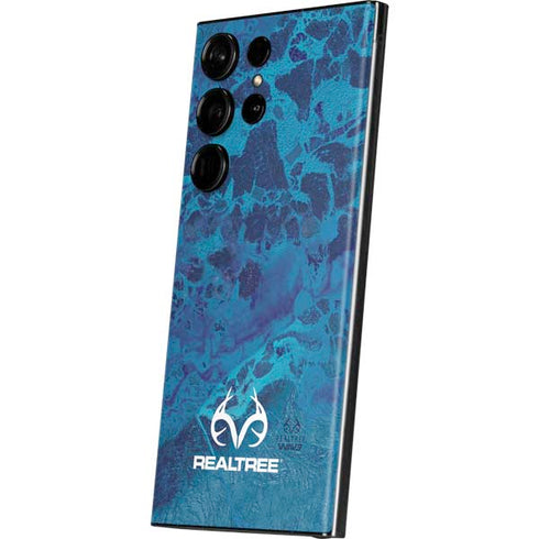 RealTree WAV3 Blue Camo Galaxy S23 Ultra Skin