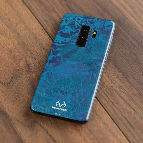 RealTree WAV3 Blue Camo Galaxy S9 Plus Skin