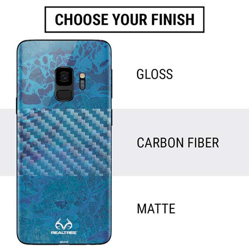 RealTree WAV3 Blue Camo Galaxy S9 Skin