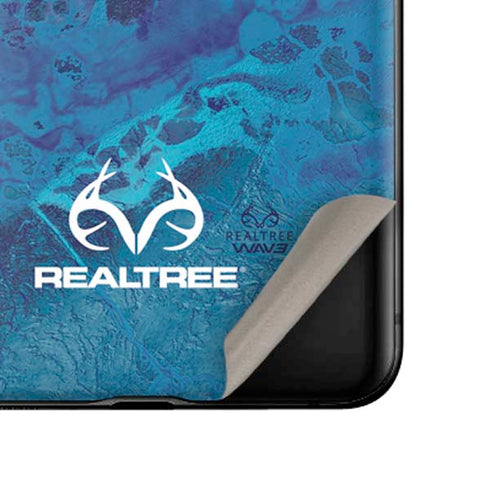 RealTree WAV3 Blue Camo Galaxy Z Flip Skin