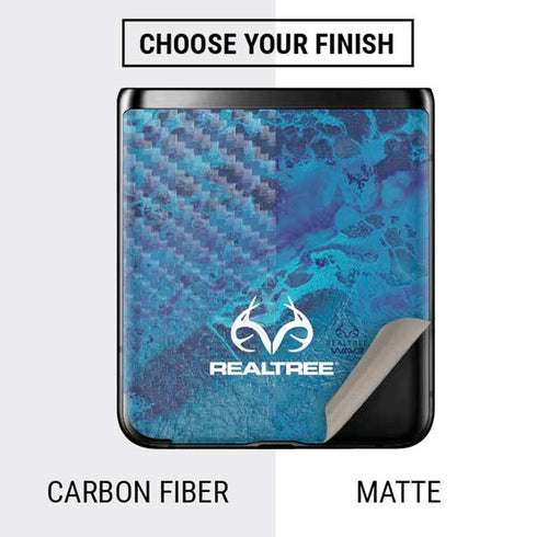 RealTree WAV3 Blue Camo Galaxy Z Flip Skin