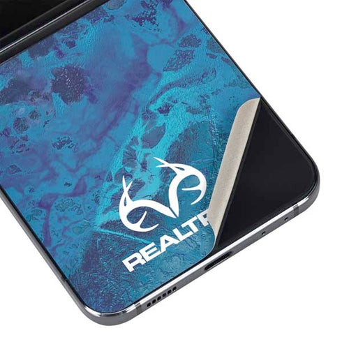 RealTree WAV3 Blue Camo Galaxy Z Flip5 5G Skin
