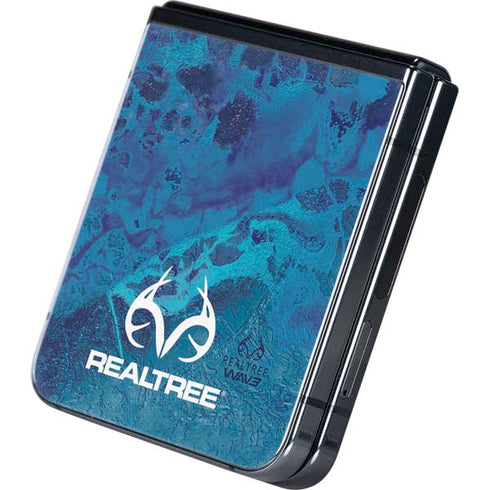 RealTree WAV3 Blue Camo Galaxy Z Flip5 5G Skin