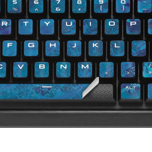 RealTree WAV3 Blue Camo K95 RGB PLATINUM Mechanical Gaming Keyboard Skin