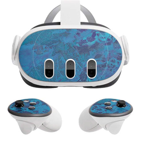 RealTree WAV3 Blue Camo Meta Quest 3 Skin