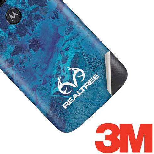 RealTree WAV3 Blue Camo Moto E5 Play Skin
