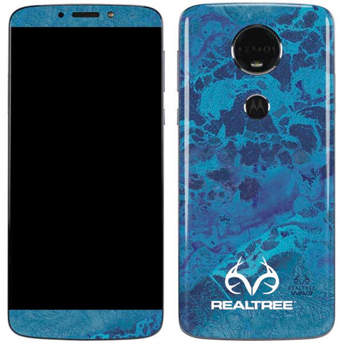 RealTree WAV3 Blue Camo Moto E5 Plus Skin