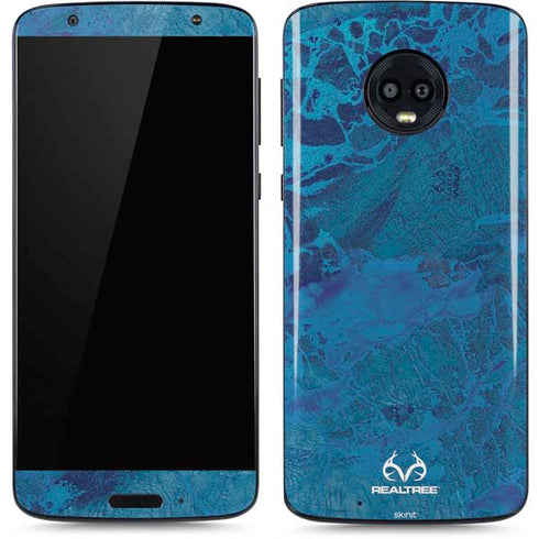 RealTree WAV3 Blue Camo Moto G6 Skin