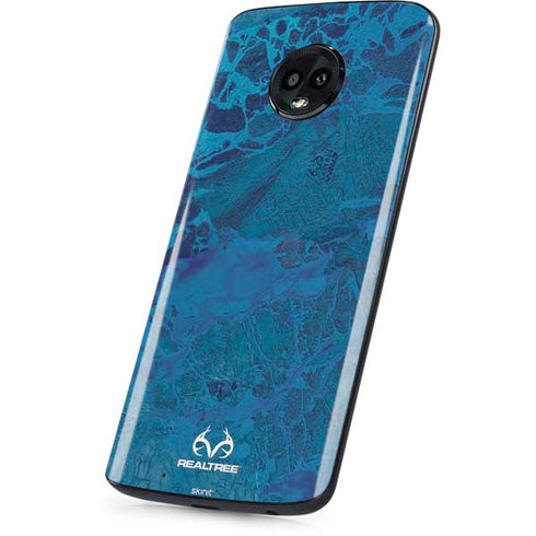 RealTree WAV3 Blue Camo Moto G6 Skin
