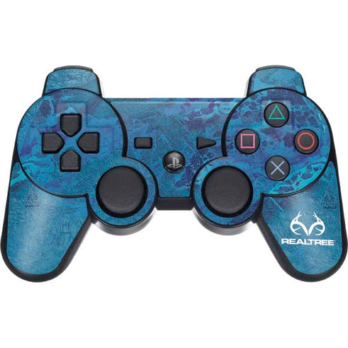 RealTree WAV3 Blue Camo PS3 Dual Shock wireless controller Skin
