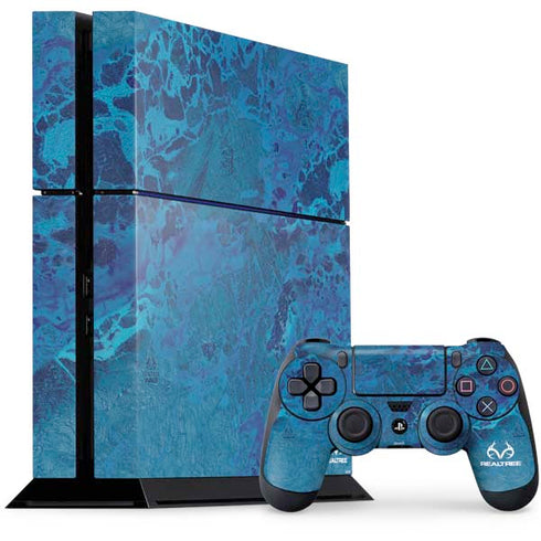 RealTree WAV3 Blue Camo PS4 Console and Controller Bundle Skin