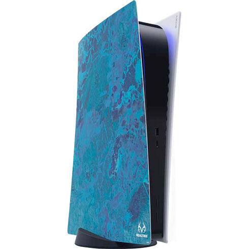 RealTree WAV3 Blue Camo PS5 Digital Edition Console Skin