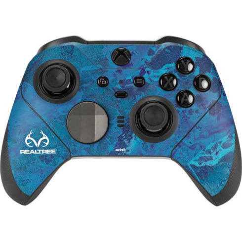 RealTree WAV3 Blue Camo Xbox Elite Wireless Controller Series 2 Skin