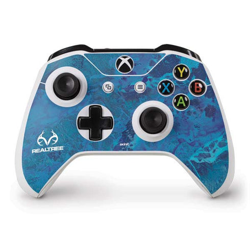 RealTree WAV3 Blue Camo Xbox One S Controller Skin