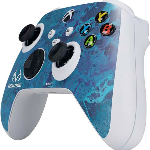 RealTree WAV3 Blue Camo Xbox Series S Controller Skin