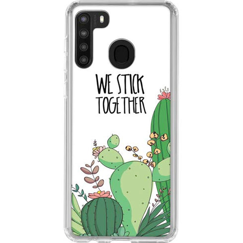 We Stick Together Galaxy A21 Clear Case