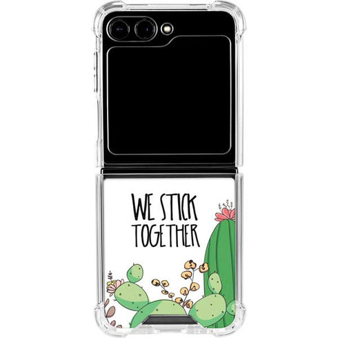 We Stick Together Galaxy Z Flip5 5G Clear Case