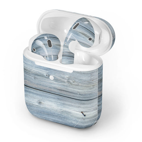 Weathered Blue Wood Apple AirPods 2 Skin