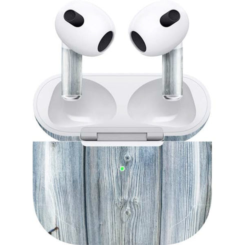 Weathered Blue Wood Apple AirPods (3rd Gen 2021) Skin