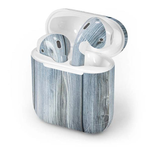Weathered Blue Wood Apple AirPods Skin