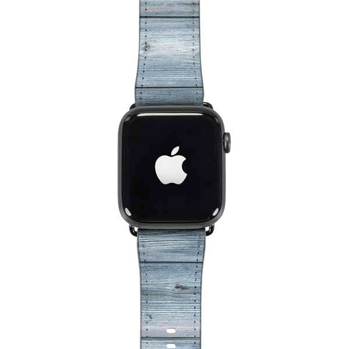 Weathered Blue Wood Apple Watch Band 42-44mm