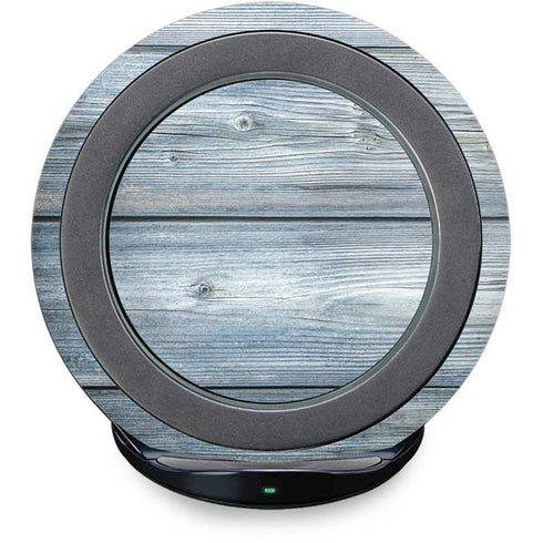 Weathered Blue Wood Fast Charge Wireless Charging Stand Skin