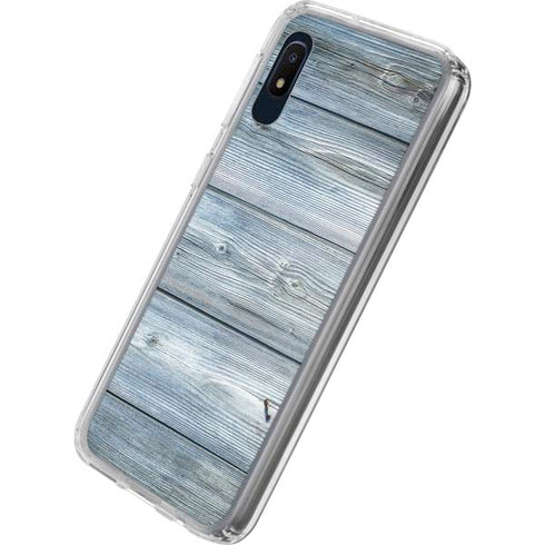 Weathered Blue Wood Galaxy A10e Clear Case
