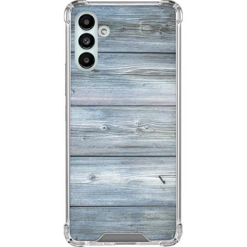 Weathered Blue Wood Galaxy A13 5G Clear Case