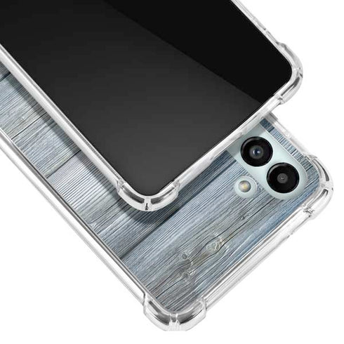 Weathered Blue Wood Galaxy A13 5G Clear Case