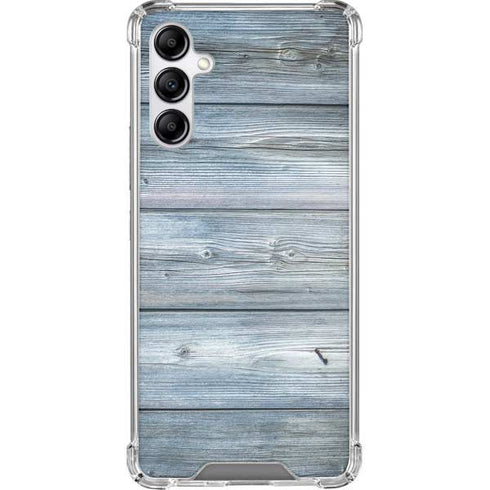 Weathered Blue Wood Galaxy A14 5G Clear Case