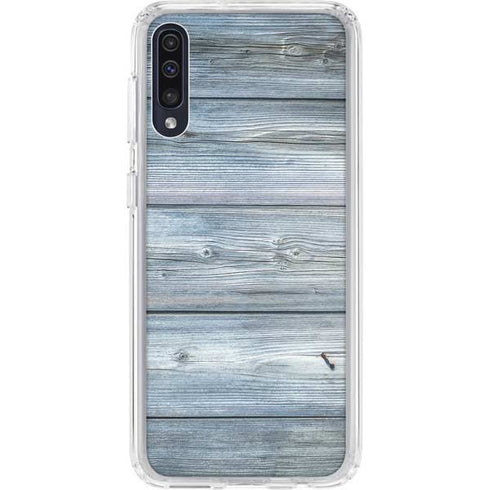 Weathered Blue Wood Galaxy A50 Clear Case