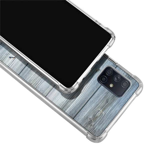 Weathered Blue Wood Galaxy A51 5G Clear Case