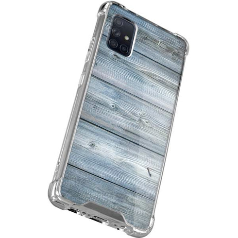 Weathered Blue Wood Galaxy A51 5G Clear Case