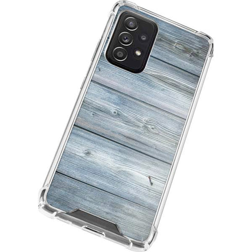 Weathered Blue Wood Galaxy A52 5G Clear Case