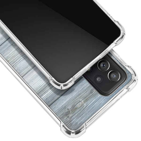Weathered Blue Wood Galaxy A52 5G Clear Case