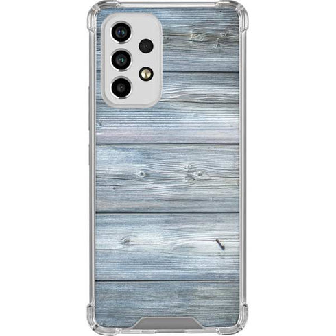 Weathered Blue Wood Galaxy A53 5G Clear Case