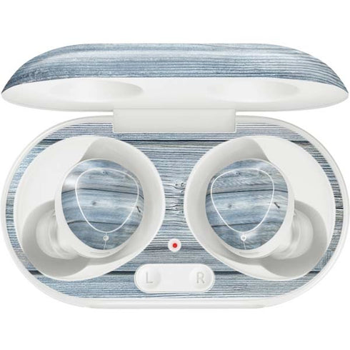 Weathered Blue Wood Galaxy Buds Plus Skin