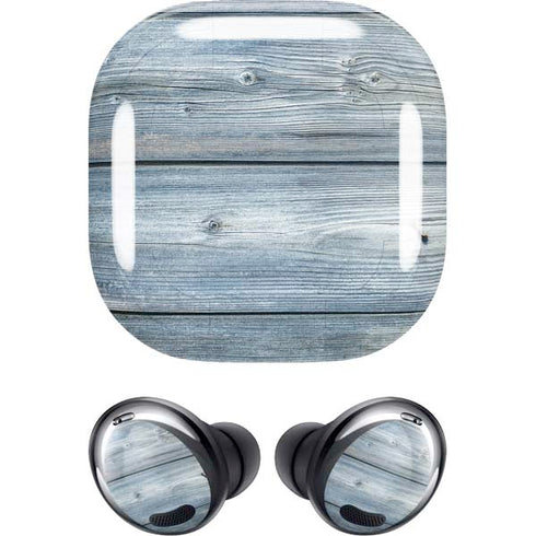 Weathered Blue Wood Galaxy Buds Pro Skin