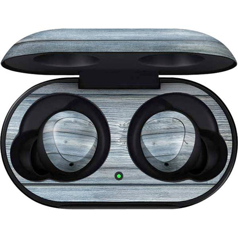 Weathered Blue Wood Galaxy Buds Skin