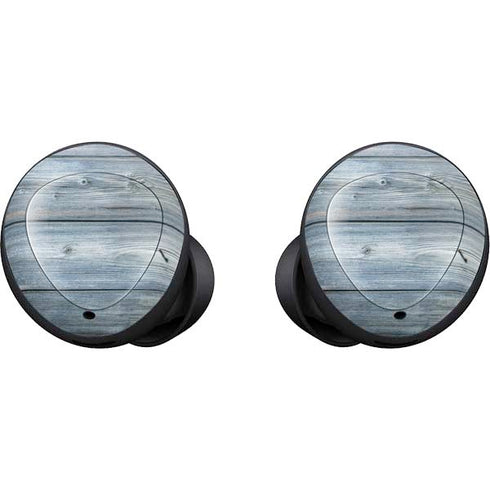 Weathered Blue Wood Galaxy Buds Skin