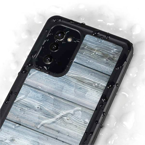 Weathered Blue Wood Galaxy Note20 5G Waterproof Case